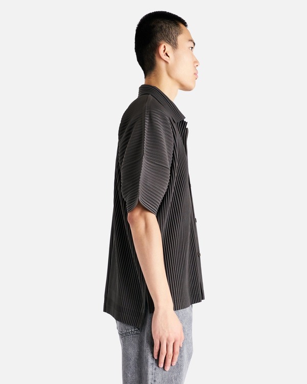 HOMME PLISSE ISSEY MIYAKE MC July Polo - Ebony Khaki | Garmentory