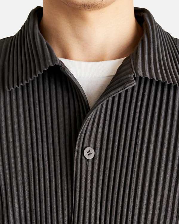 HOMME PLISSE ISSEY MIYAKE MC July Polo - Ebony Khaki | Garmentory