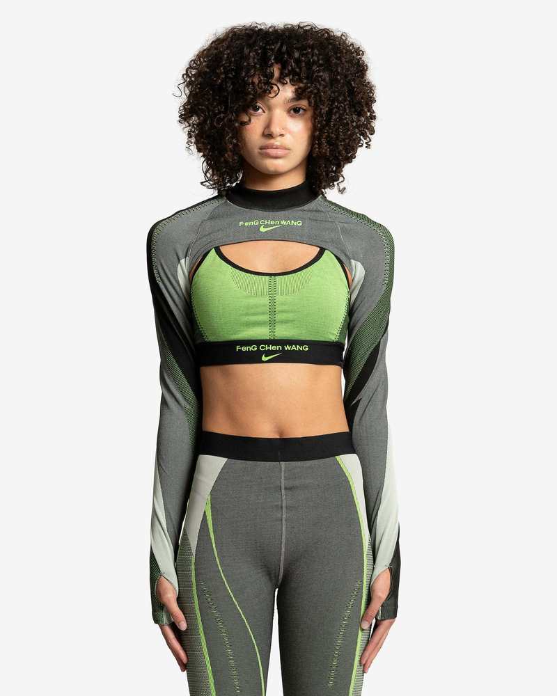 Nike Pro x Feng Chen Wang L/S Knit Top - Off Noir/Light Smoke Grey