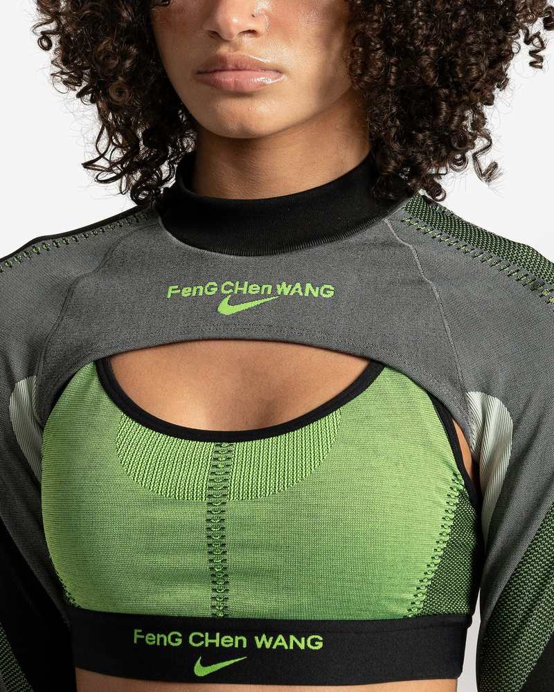 Nike Pro x Feng Chen Wang L/S Knit Top - Off Noir/Light Smoke Grey
