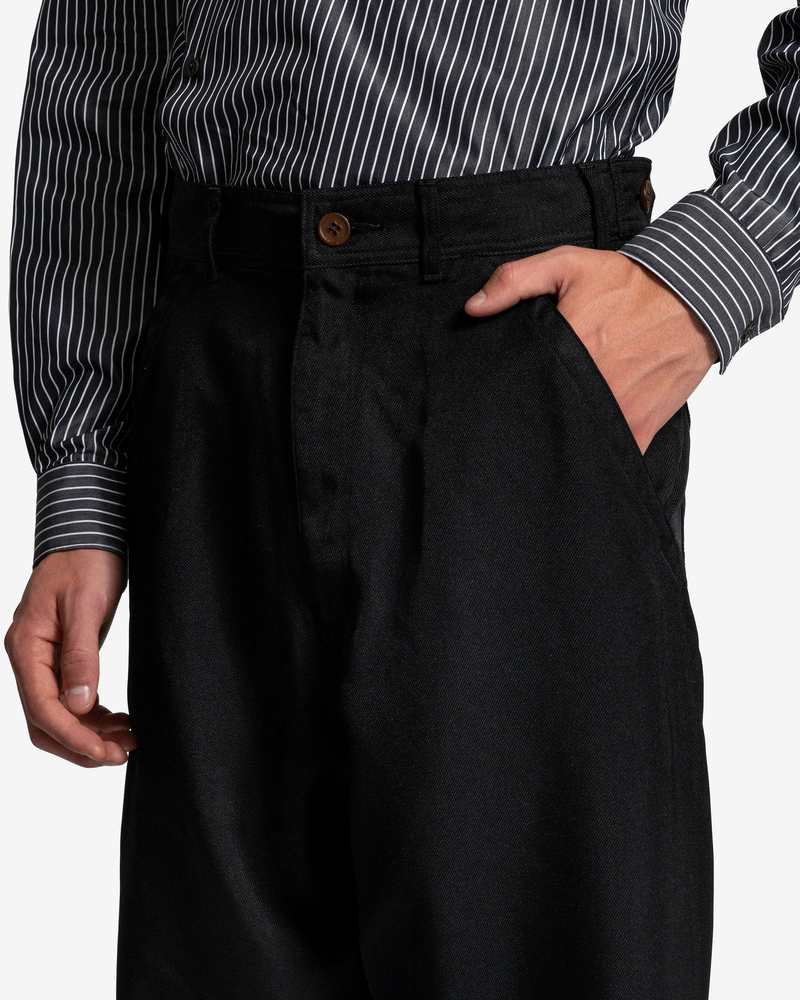 Comme Des Garçons Polyester Twill Pants - Black | Garmentory