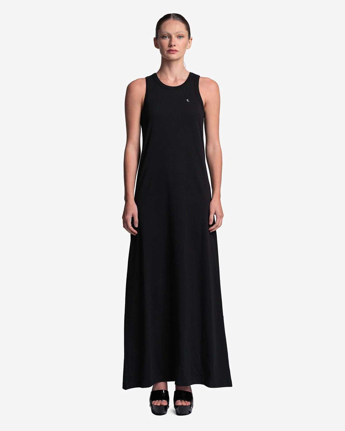RAF SIMONS R Embroidery Leather Patch Singlet Dress - Black | Garmentory RAF SIMONS R Embroidery Leather Patch Singlet Dress - Black | Garmentory
