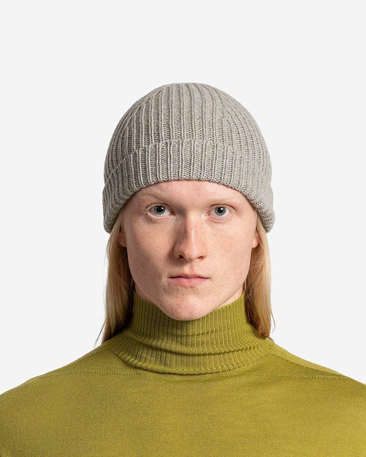 Rick Owens Ribbed Beanie - Pearl | Garmentory