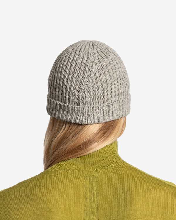 Rick Owens Ribbed Beanie - Pearl | Garmentory