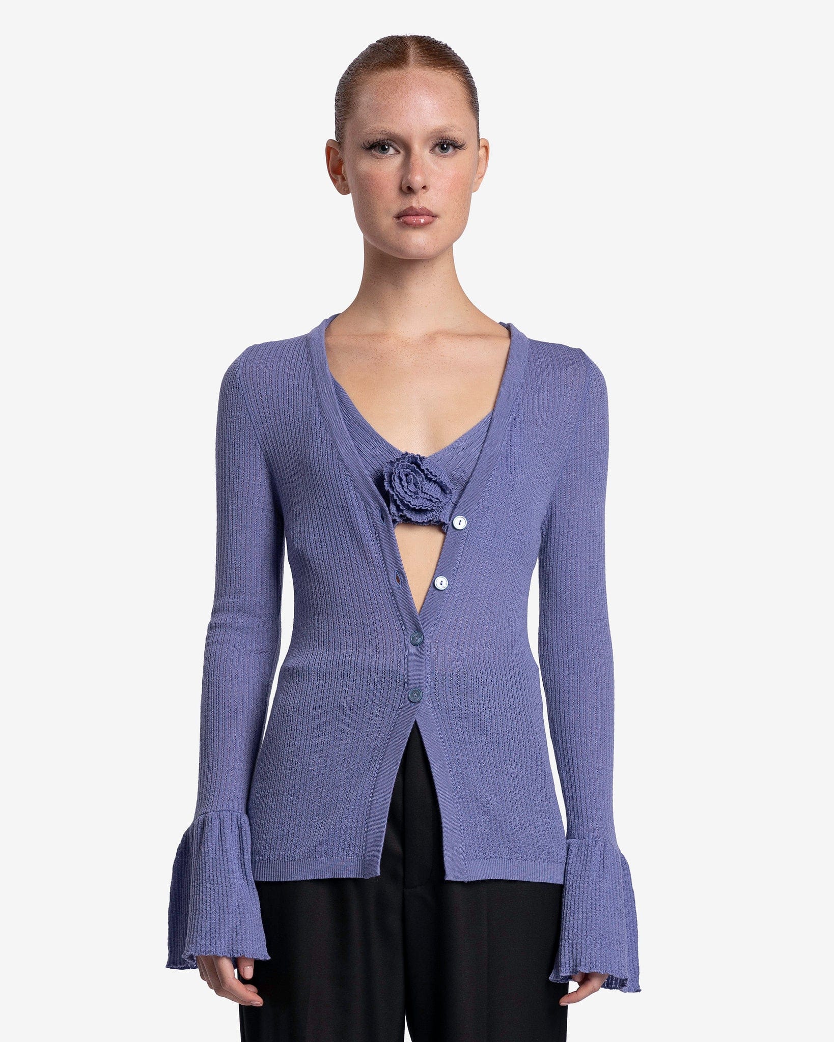 Blumarine Rose Detailed Sweater - Jasmine | Garmentory
