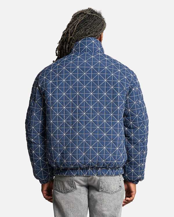 Kenzo Sashiko Stitch Down Jacket - Midnight Blue | Garmentory