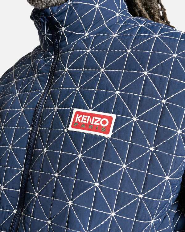 Kenzo Sashiko Stitch Down Jacket - Midnight Blue | Garmentory