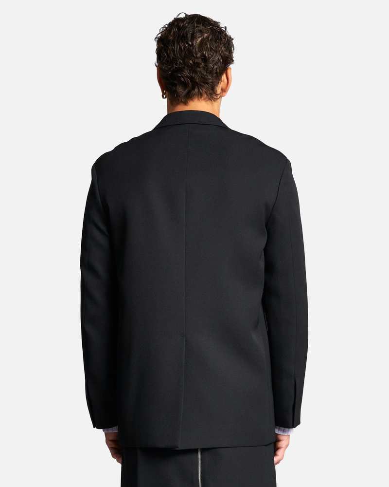 Jil Sander Sharp Wool Gabardine Jacket - Black | Garmentory