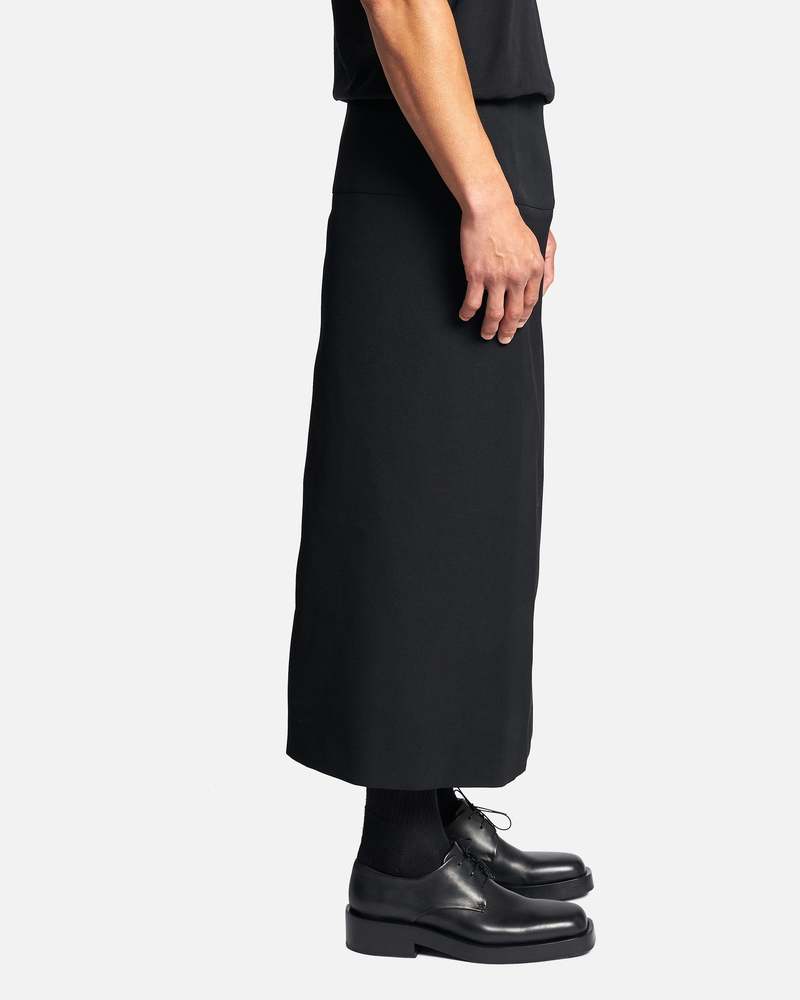 Jil Sander Sharp Wool Panel Skirt - Black | Garmentory
