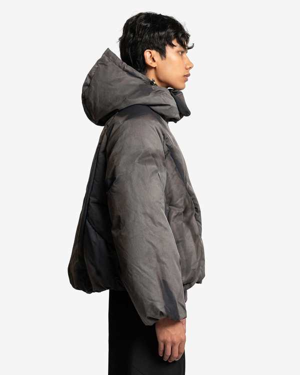 Jiyong Kim 23AW サンブリーチダウンジャケット JiyongKim Cotton Sun Bleached Draped Down Jacket - Dark Grey