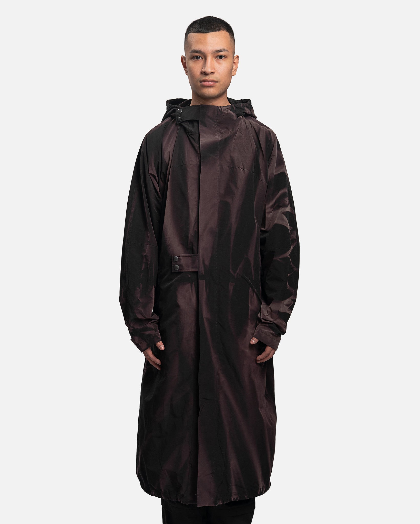 ジャケット・アウター Jiyongkim Sun Bleached Overcoat Sun Bleached Draped Down Jacket in Dark Grey Cotton – SVRN