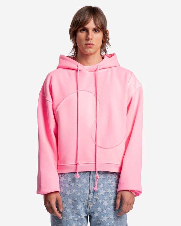 ERL Swirl Fleece Knit Hoodie - Pink | Garmentory