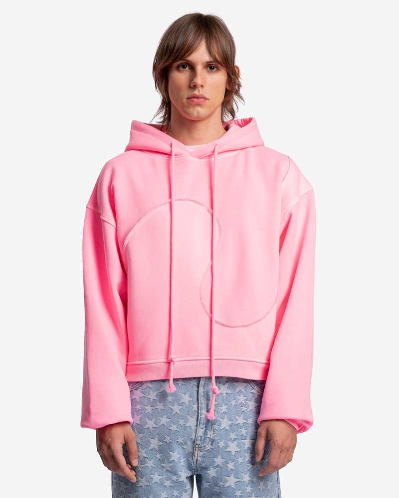 ERL Swirl Fleece Knit Hoodie - Pink | Garmentory
