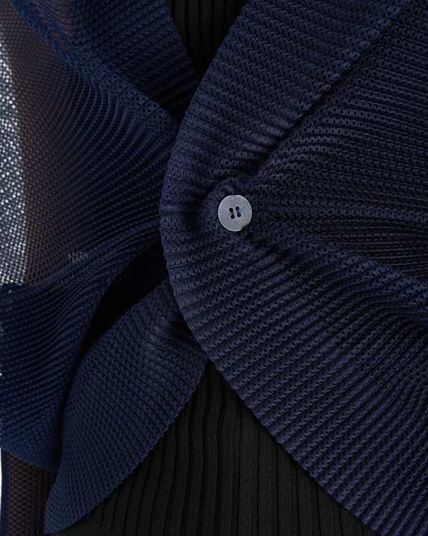 Pleats Please by Issey Miyake Tatami August Cardigan - Dark Navy