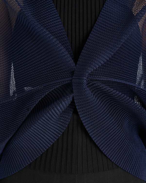 Pleats Please by Issey Miyake Tatami August Cardigan - Dark Navy