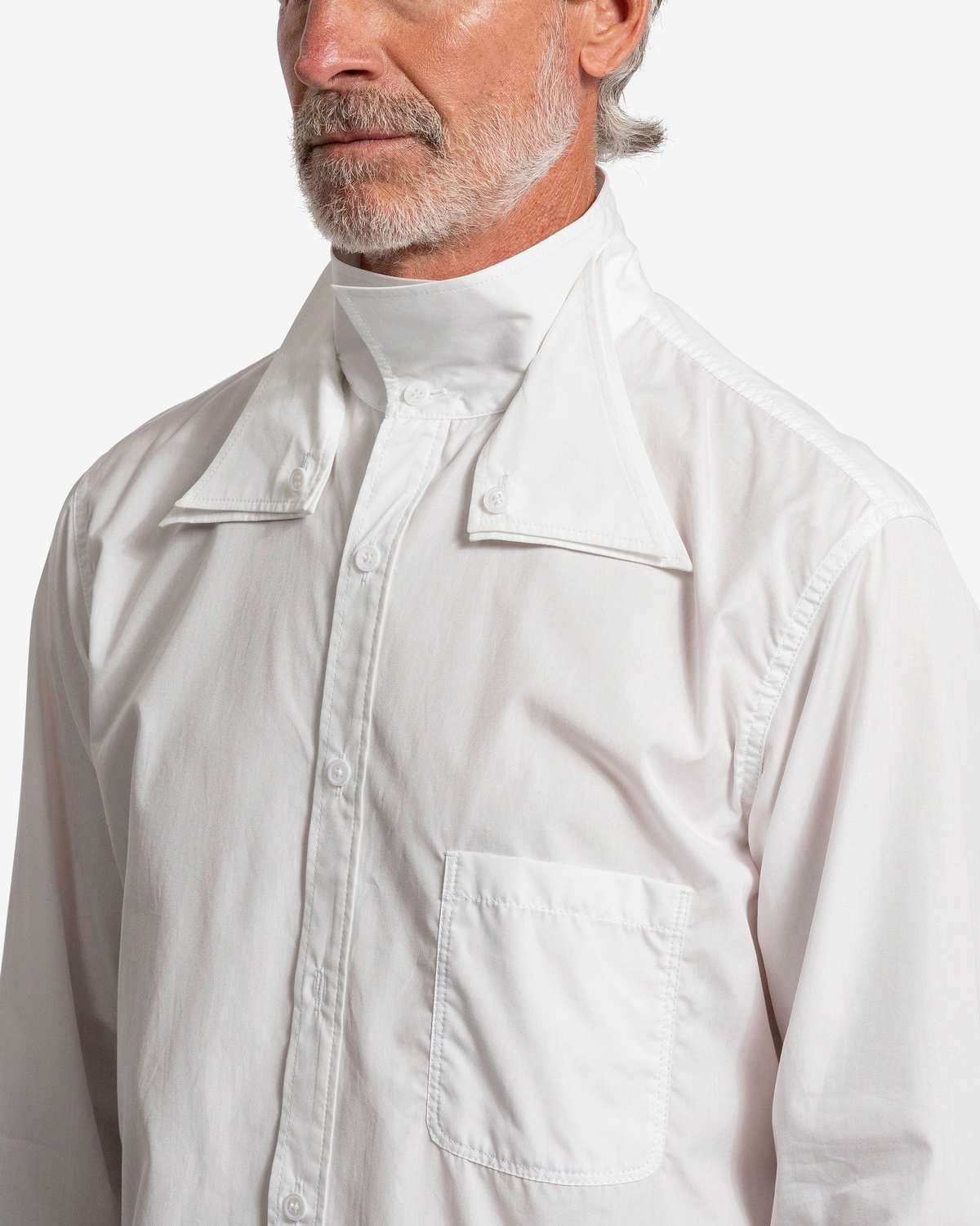 Yohji Yamamoto Pour Homme Triple Collar Button Up Shirt | Garmentory