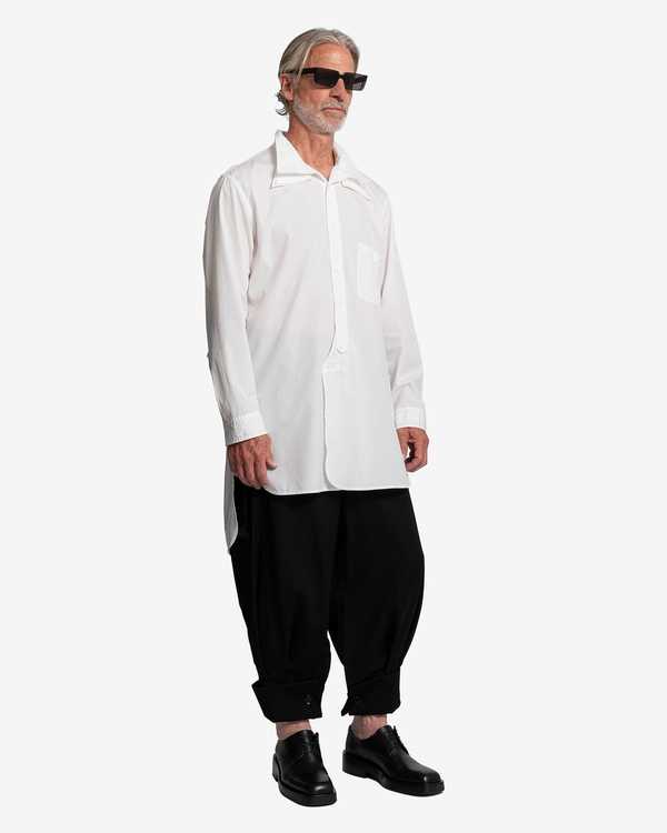 Yohji Yamamoto Pour Homme Triple Collar Button Up Shirt | Garmentory