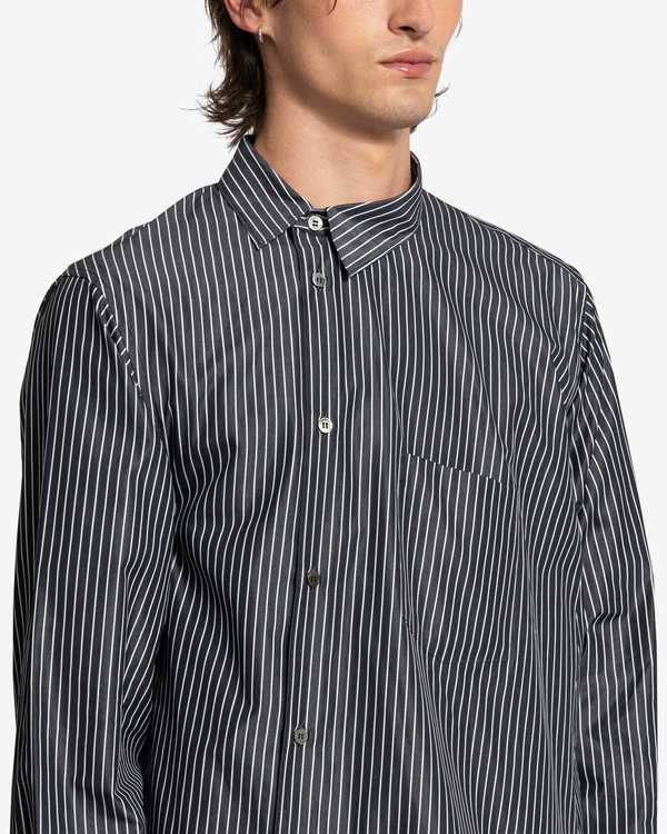 Comme Des Garçons Twisted Placket Shirt - Black | Garmentory