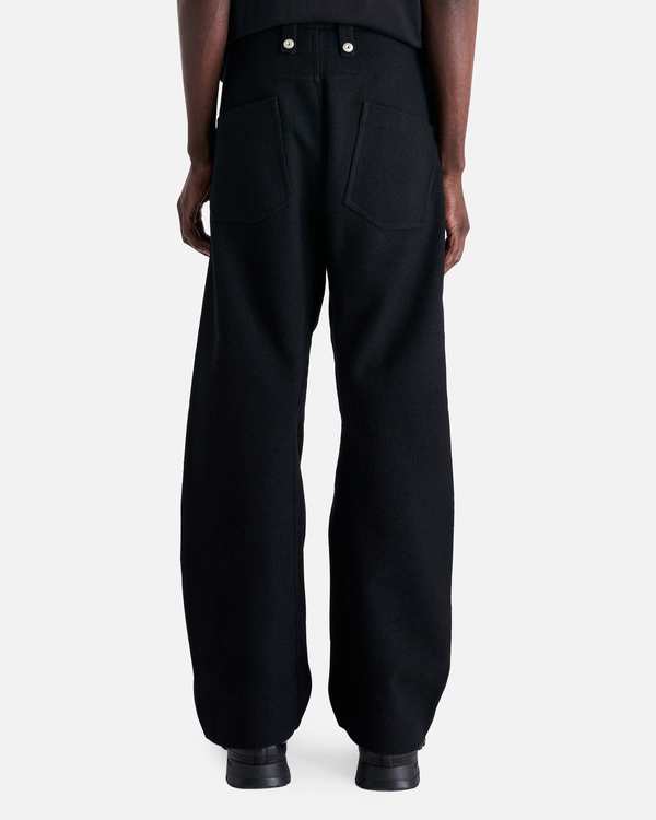 Omar Afridi Dry Wool Twisted Trousers - Black | Garmentory