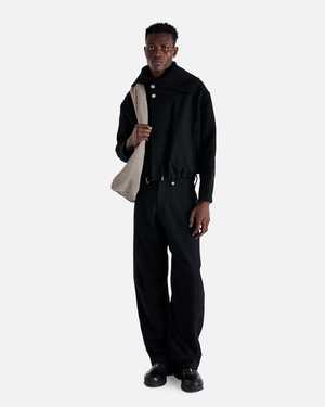 Omar Afridi Dry Wool Twisted Trousers - Black | Garmentory