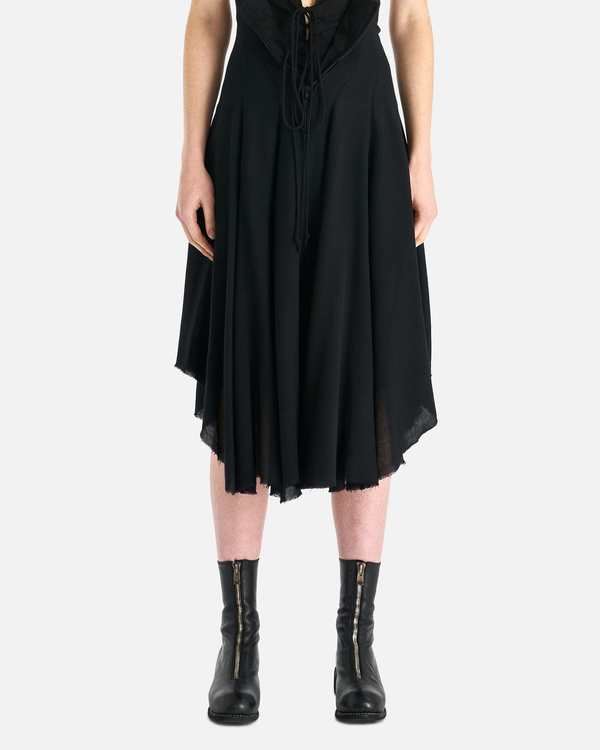 Black Patent Lace-Up Skirt w/Red Lacing