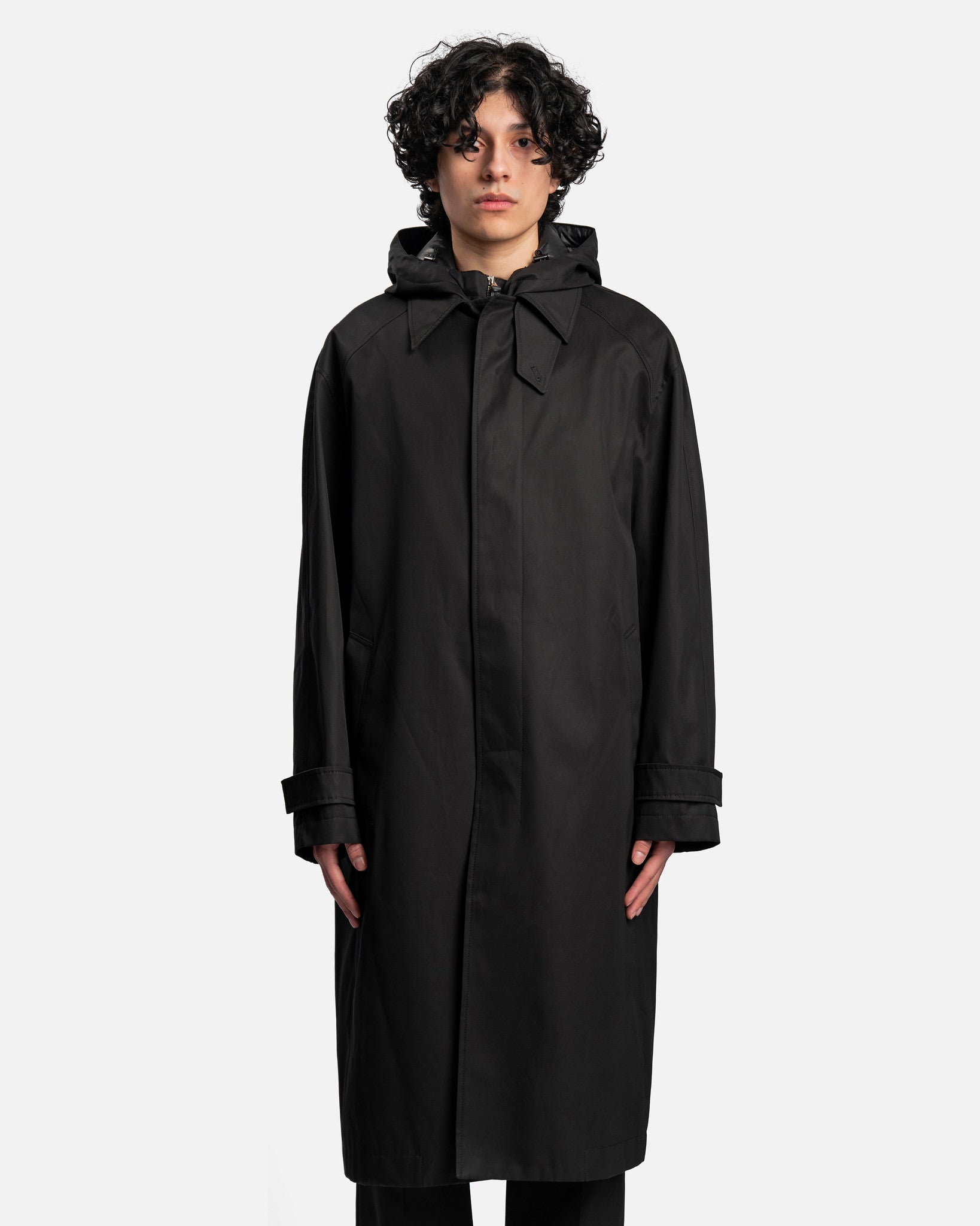 Ventile Double Layered Desing Mid Length Coat Black