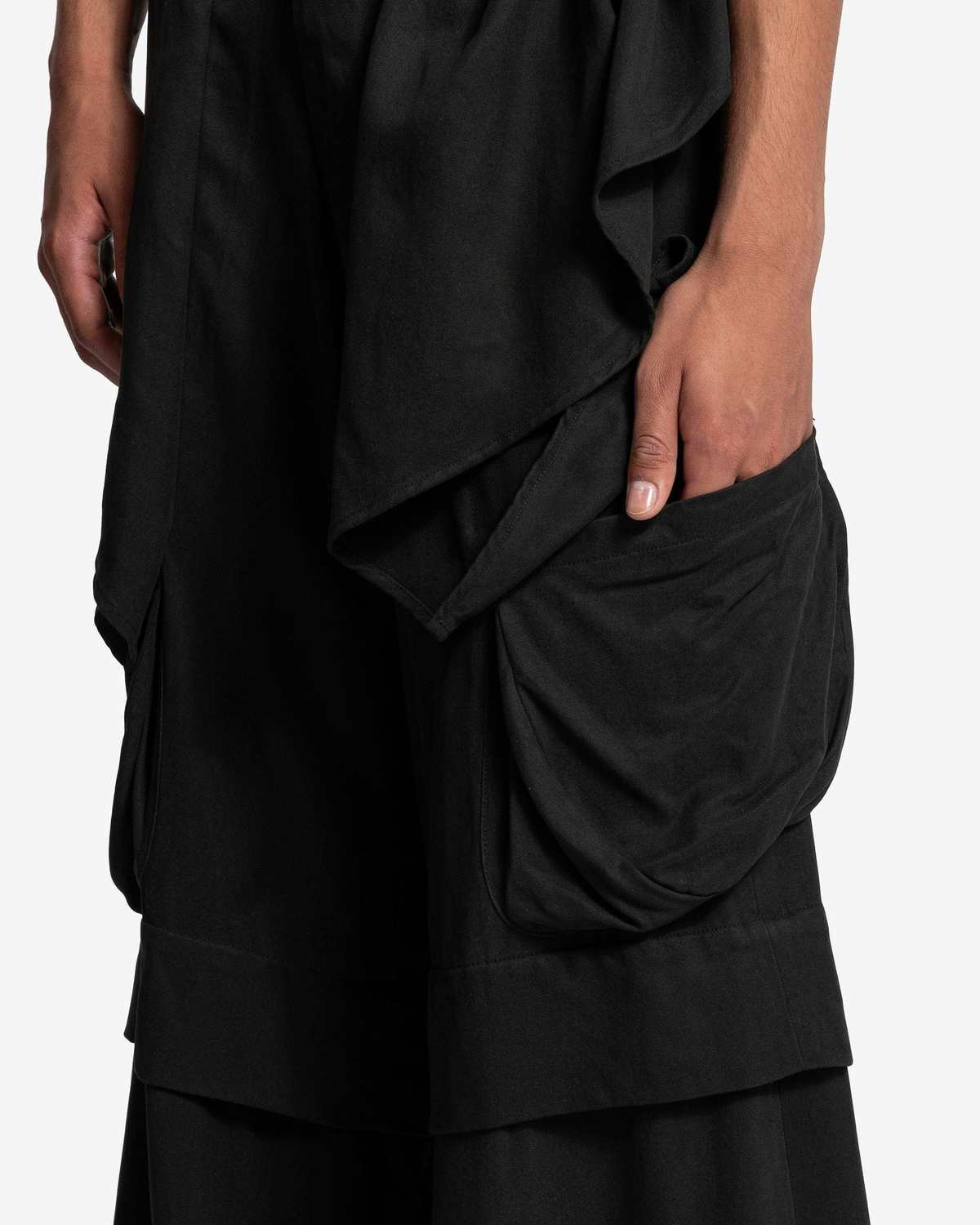 JiyongKim Wide Draped Waist Trousers - Black | Garmentory