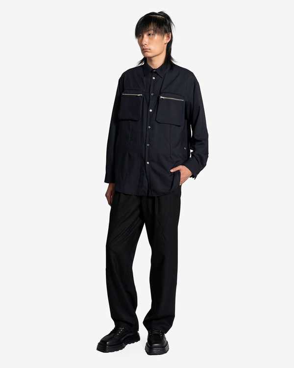 Undercover Zip Pocket Shirt - Navy | Garmentory