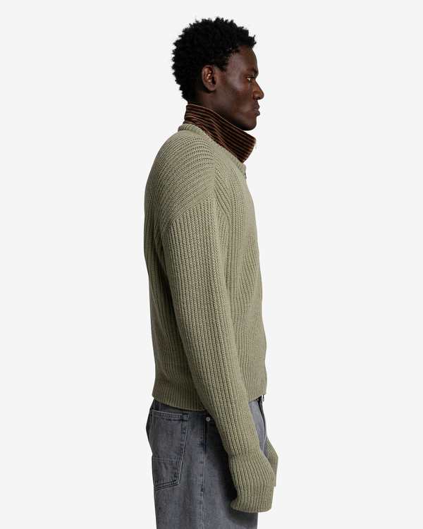 Our Legacy Quotidin Wool Zip Wrap Cardigan - Refined Green