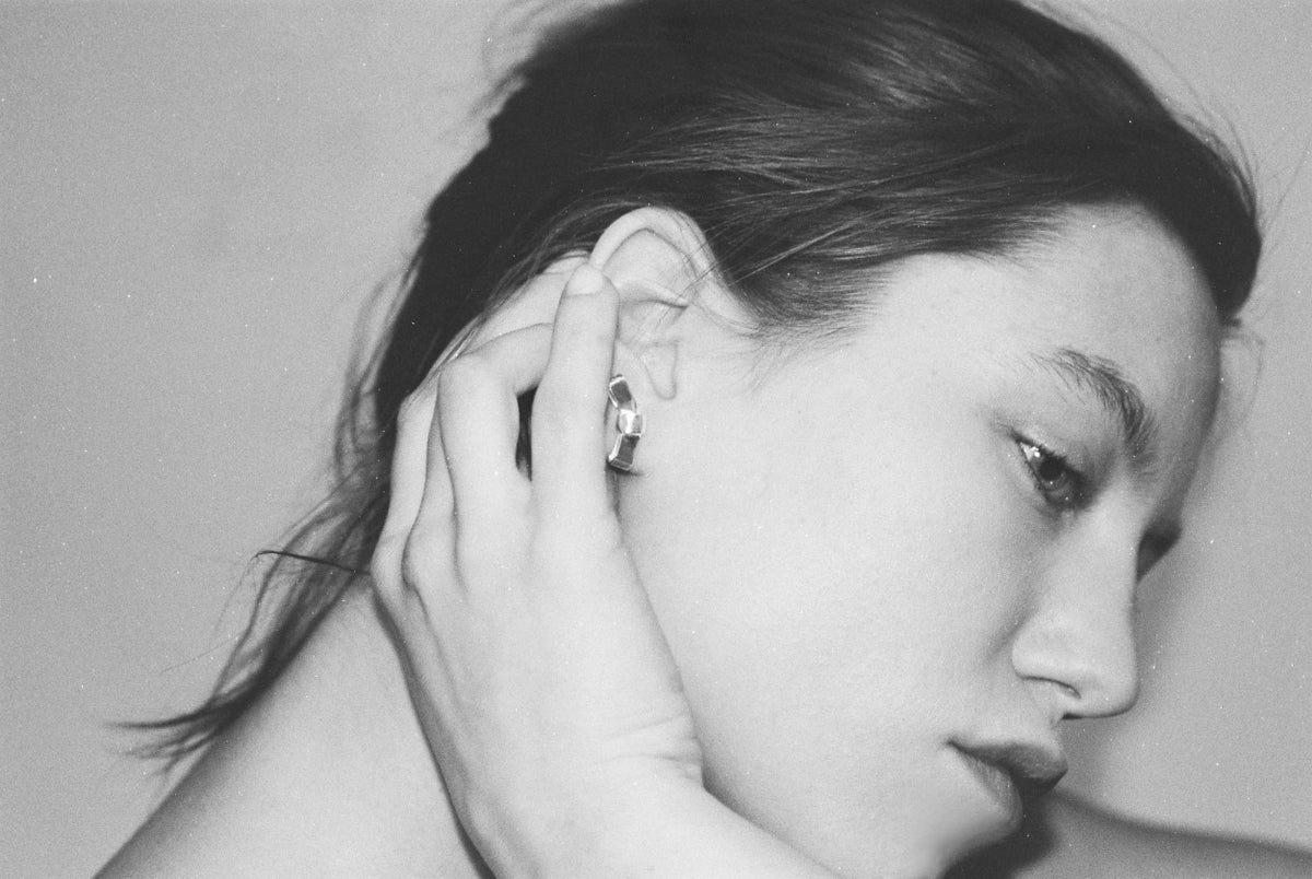 Annika Inez Petite Cravat Studs - Silver | Garmentory