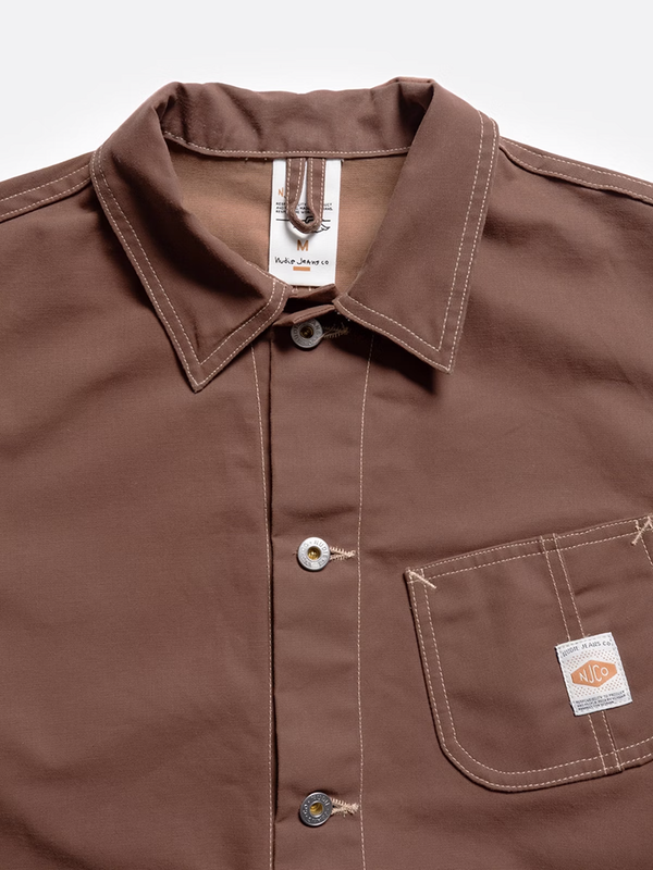 Nudie Jeans Howie Chore Jacket - Waxed Brown | Garmentory