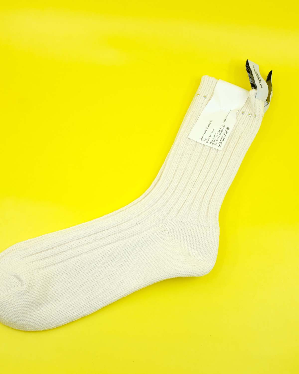 TAKAHIROMIYASHITA The Soloist. Stud Trim Low Socks - White - Image 3 of 4
