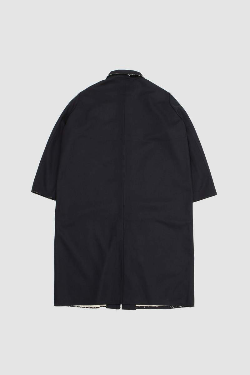 Camiel Fortgens Long Gap Coat - Black Navy | Garmentory