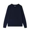 Portuguese Flannel Extrafine Merino Wool V-neck Sweater - Navy - Thumbnail 1