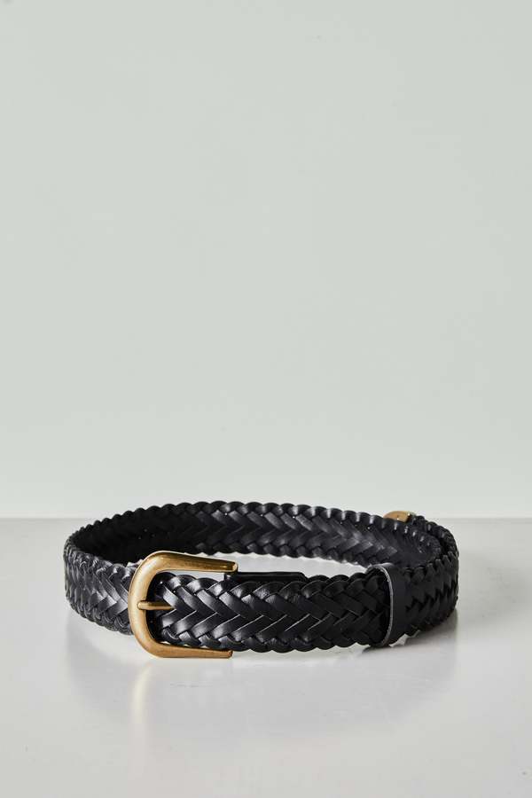 B-Low the Belt Black Braided Leather Belt with Gold Buckle B-Low The Belt Morgan Belt | Shopbop main image 4
