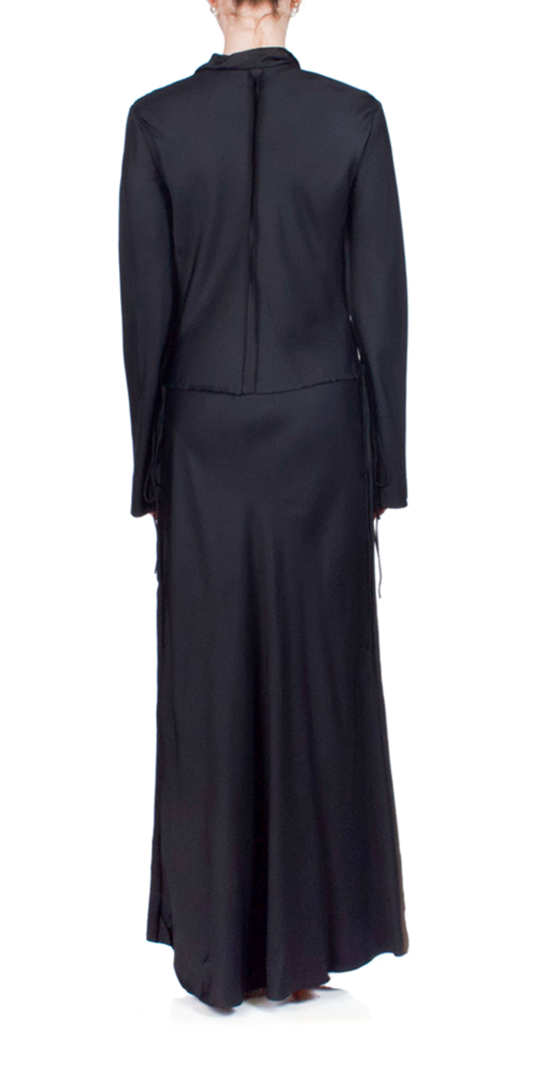 emery long sleeve tie maxi dress Emery Long Sleeve Tie Maxi Dress In Black On Sale Now with Up to 51% Off