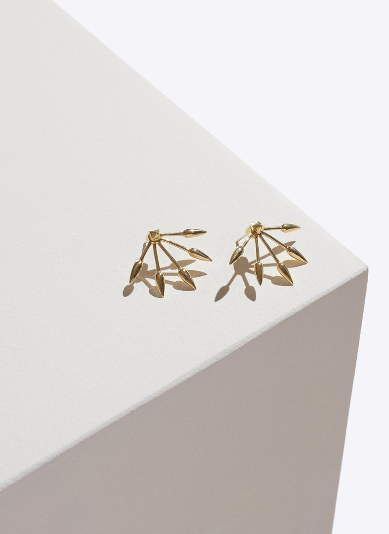 Pamela Love 5 Spike Earrings in Sterling Silver | Garmentory