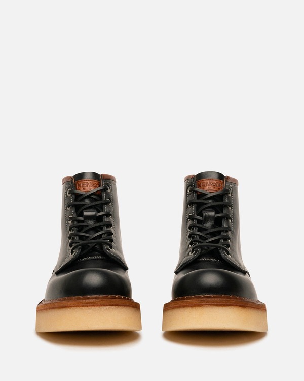 Kenzoyama Lace-Up Boots - Black | Garmentory