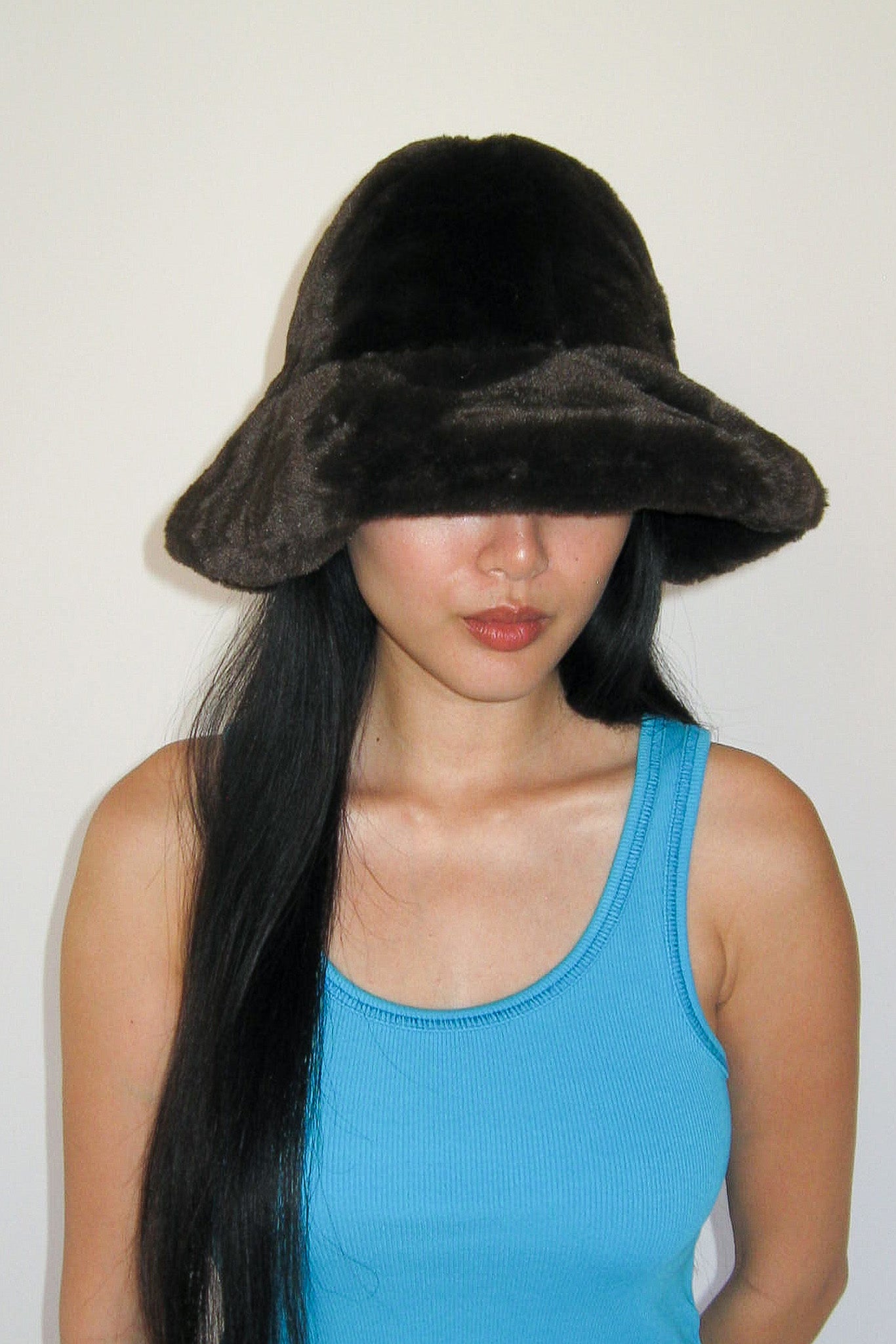 Clyde Sierra Faux Fur Bucket Hat Clyde Reversible Shearling Bucket Hat - Ice Blue/Cream Curl  main image 4