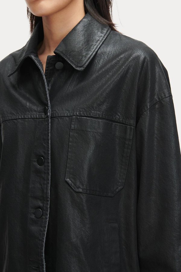 Rachel Comey Duras Jacket Coated Salinas Denim - Black Rachel Comey Duras Jacket Coated Salinas Denim - Black