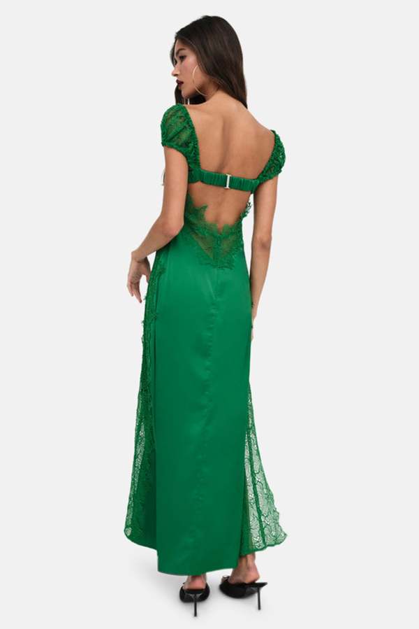 For Love & Lemons Casey Maxi Dress - Green | Garmentory