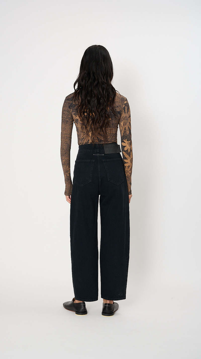 Maison Margiela 5 Pocket Barrel Leg Pants - Black