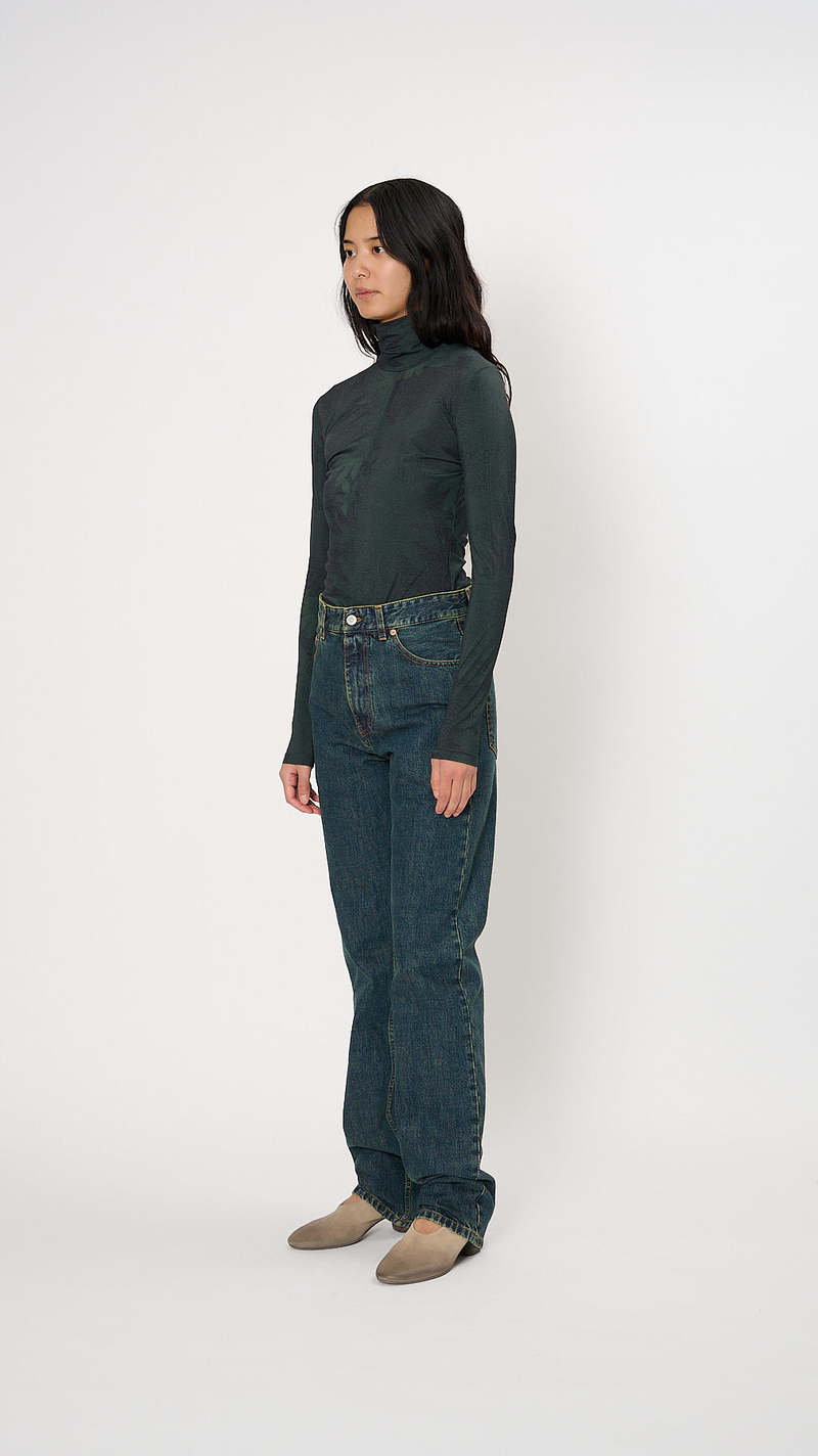 ■MM6 Maison Margiela■ Denim Pants Green Cast S62KB0120S305 Maison Margiela 5 Pocket Pants - Green Cast | Garmentory