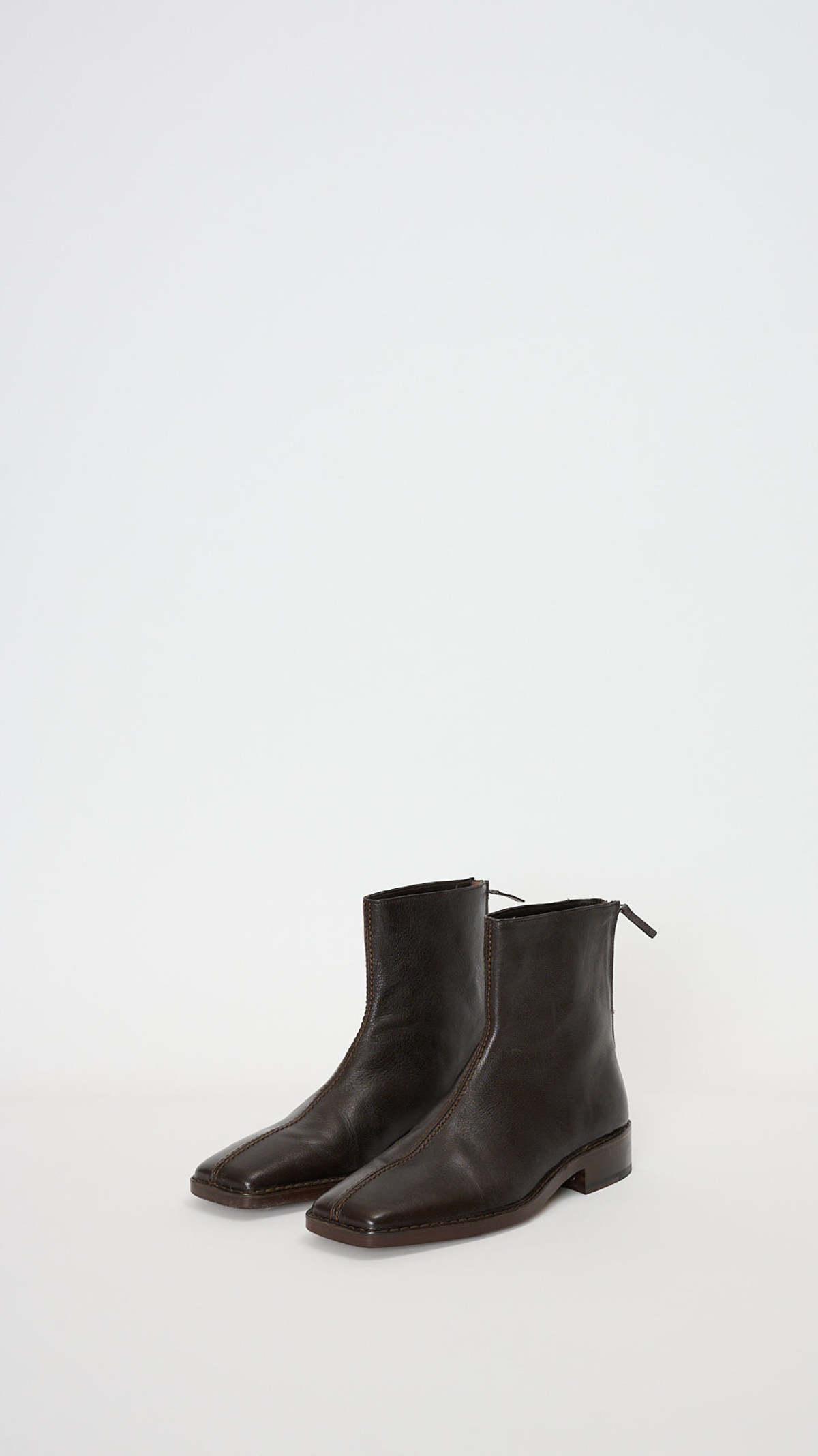 Lemaire Piped Zipped Boots - Mushroom | Garmentory