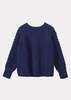 Caramel Aran Jumper - Denim Blue - Thumbnail 1