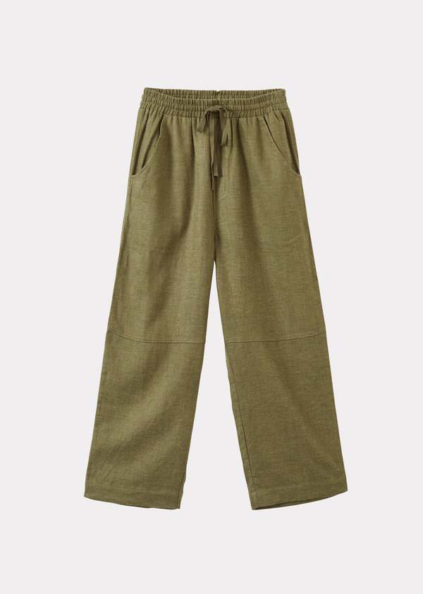 Caramel Caper Trouser - Khaki
