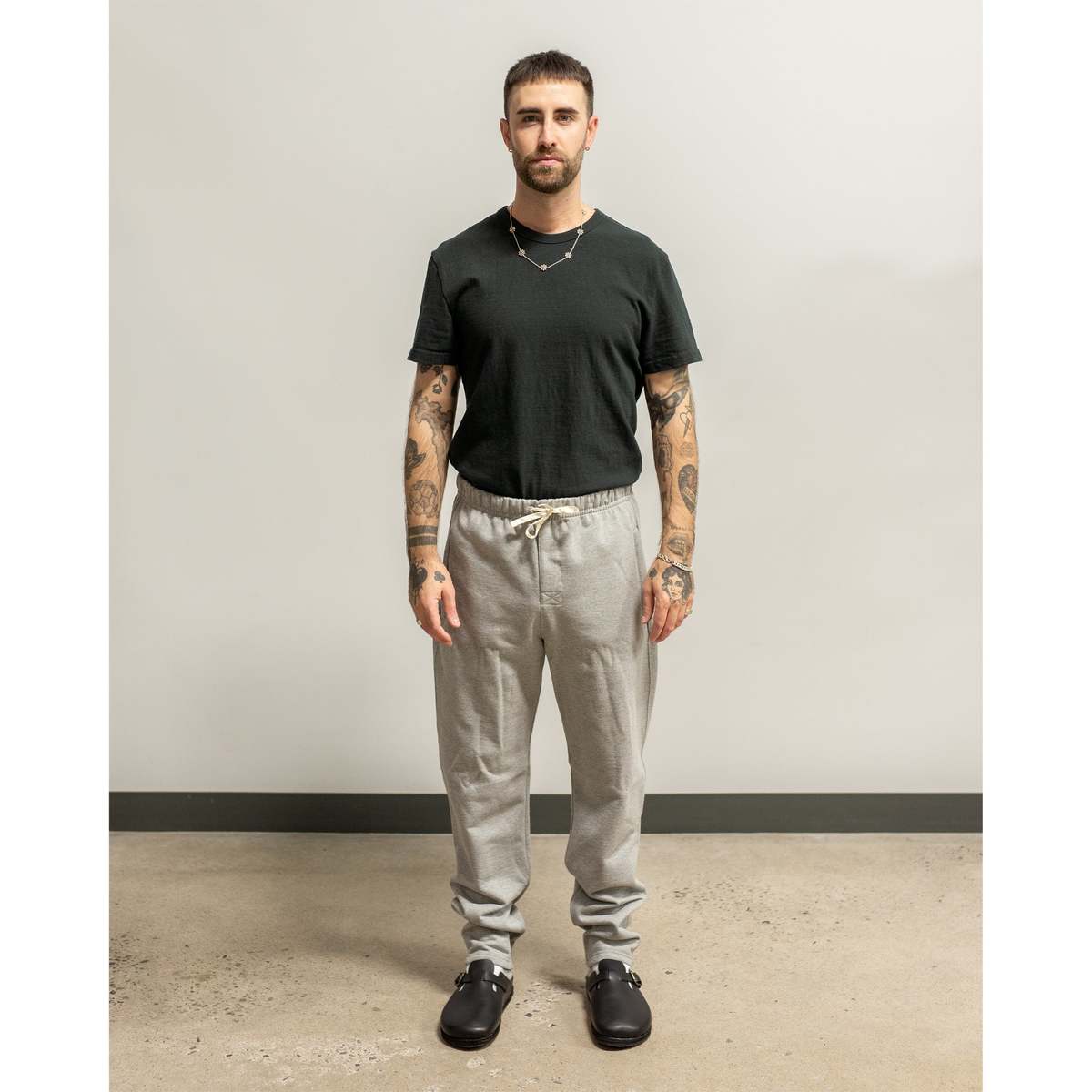 Merz b. Schwanen 3S50 Loopwheeled Sweatpants - Grey Melange