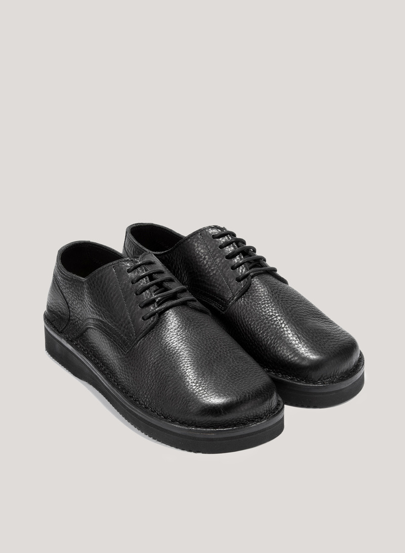 Fracap x YMC Women's Leather Dog Shoes Black Garmentory