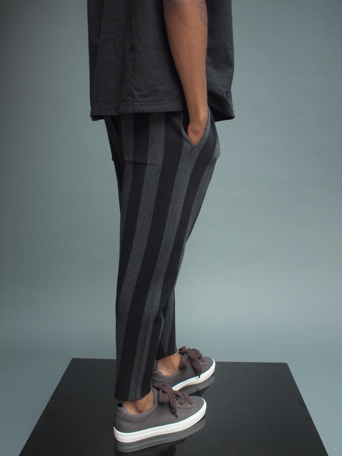 THE WIDE STRIPED KNIT PANT - Image 5 of 5