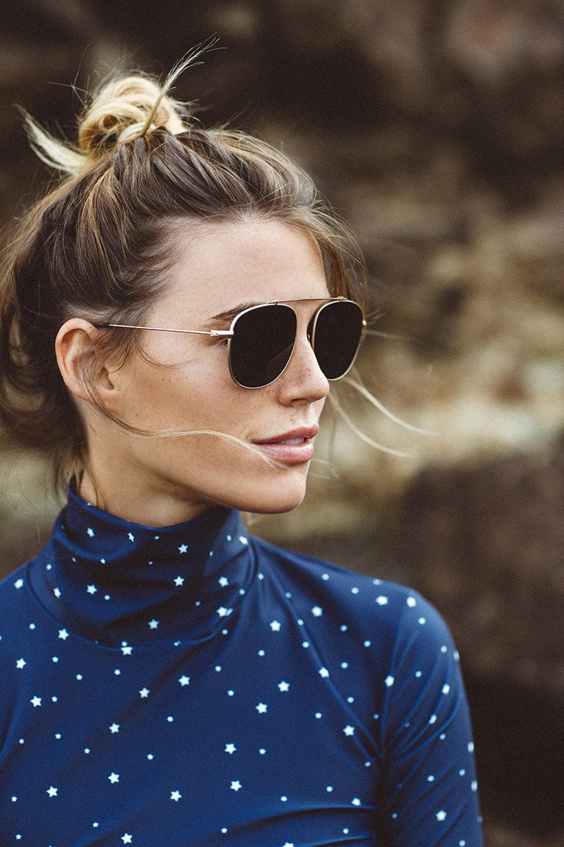 Salt Gypsy Turtleneck Rashguard - Navy Star